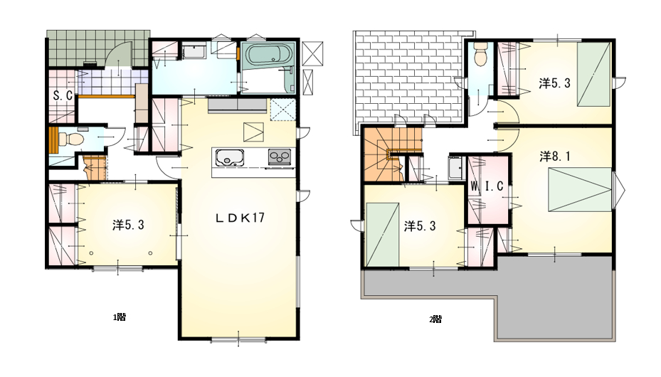 四日市市笹川七丁目　西棟【木工事】