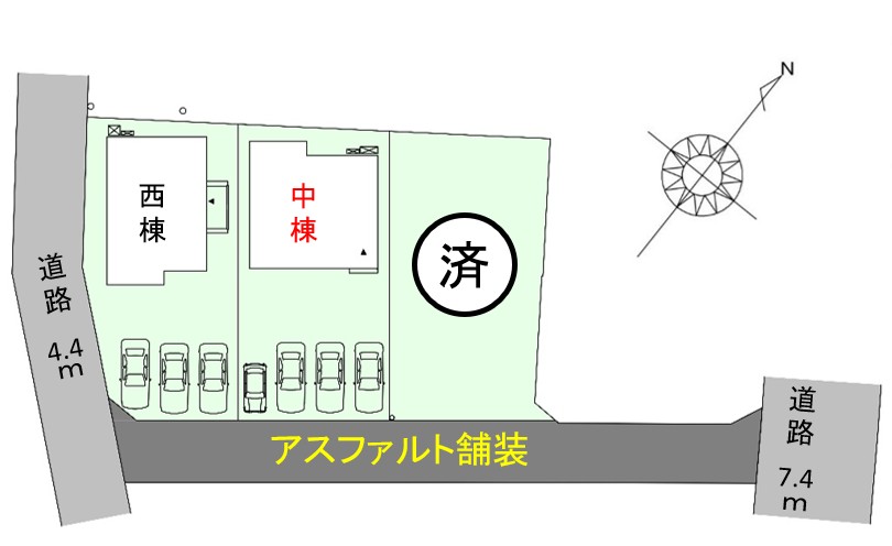 中央区雄踏町6期 中棟【外構工事】