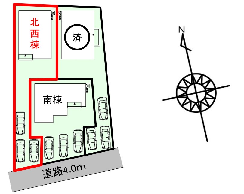 中央区坪井町 北西棟【外構工事】
